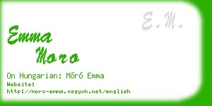 emma moro business card